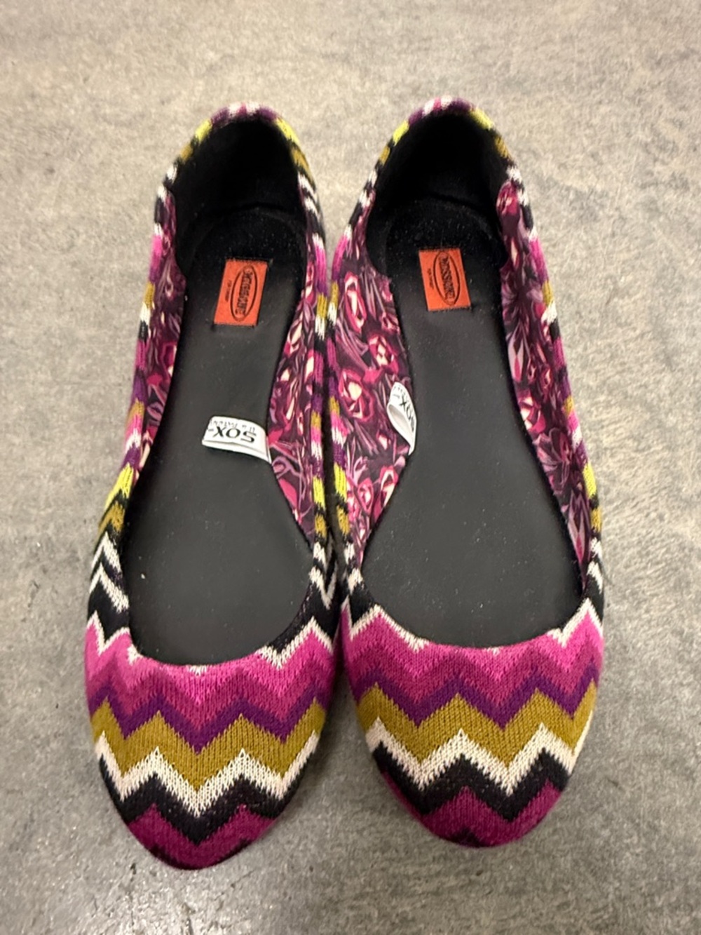 Missoni for Target Pink Chevron Knit Ballet Flats